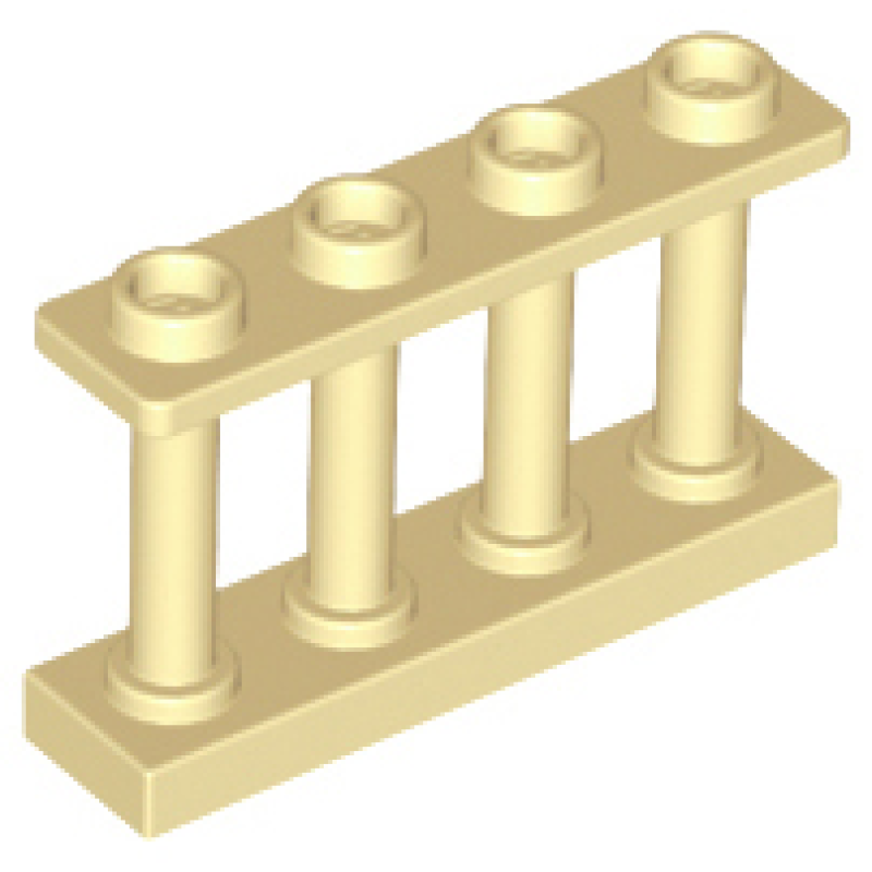 Hek 1x4x2 met 4 noppen Tan